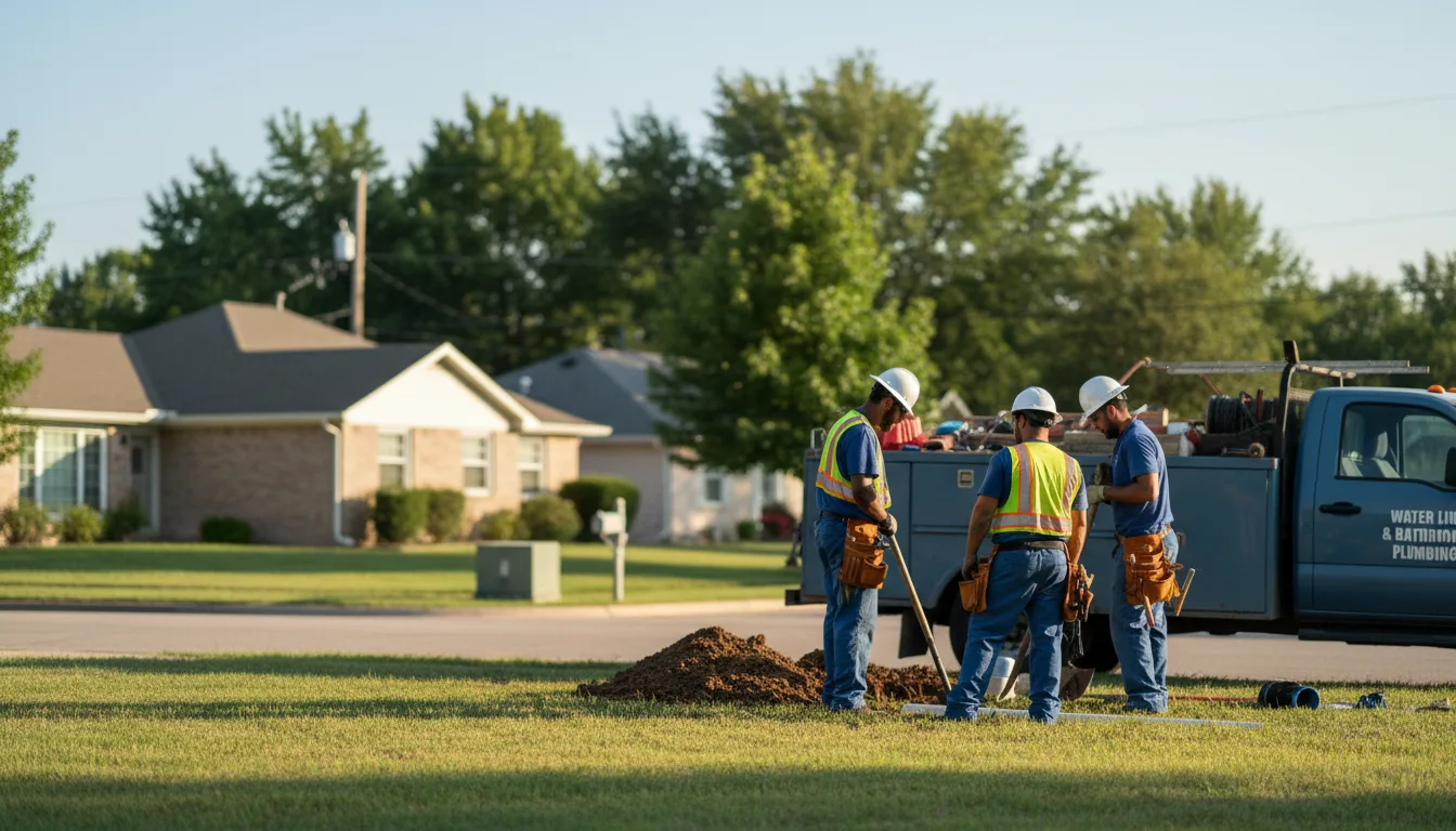 Residential water line and bathroom plumbing service in Oakland, TN